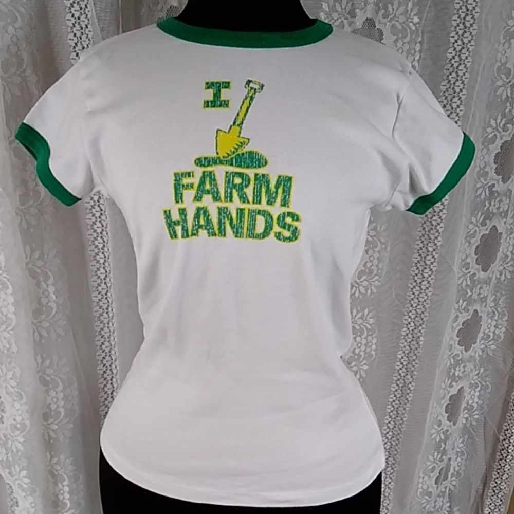 Cowgirl Women's White And Green Blouse Size L